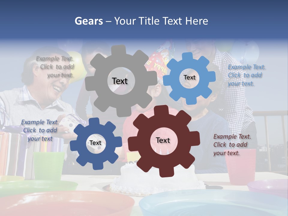 Birthday Senior Men Granddaughter PowerPoint Template