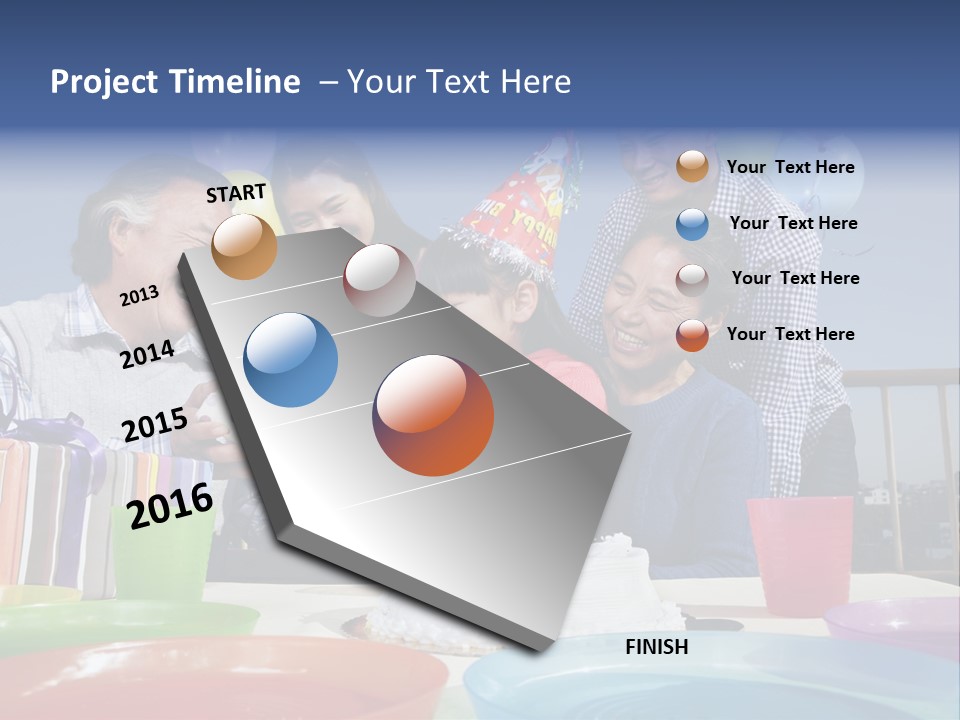 Birthday Senior Men Granddaughter PowerPoint Template