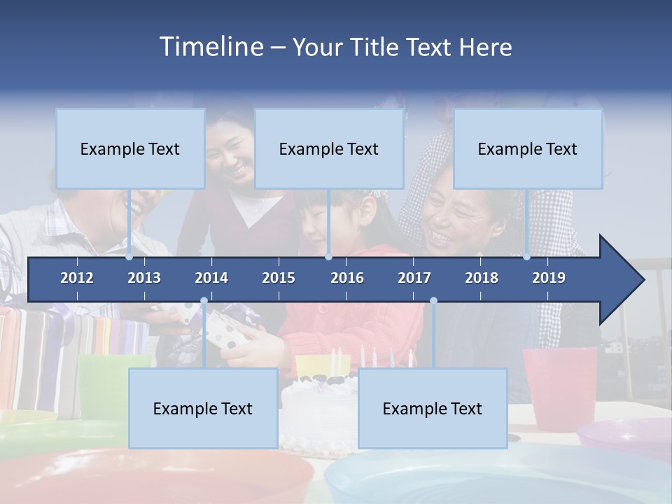 Birthday Senior Men Granddaughter PowerPoint Template