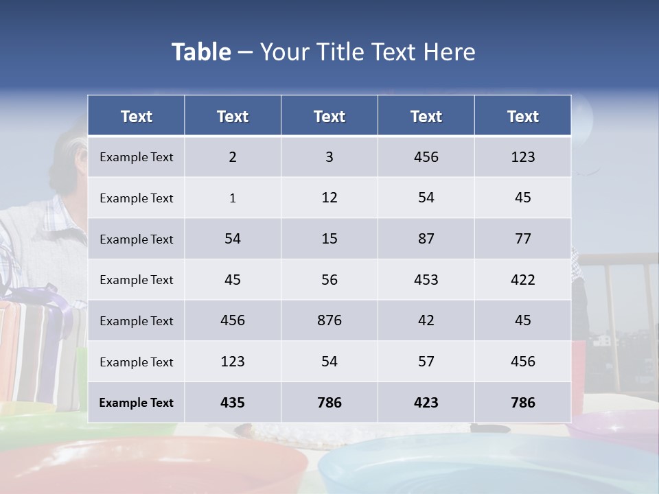 Birthday Senior Men Granddaughter PowerPoint Template