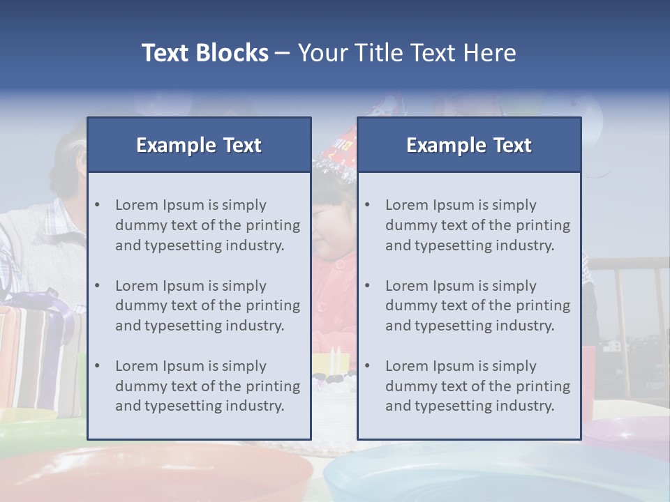 Birthday Senior Men Granddaughter PowerPoint Template