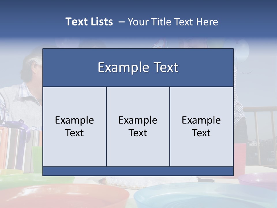 Birthday Senior Men Granddaughter PowerPoint Template