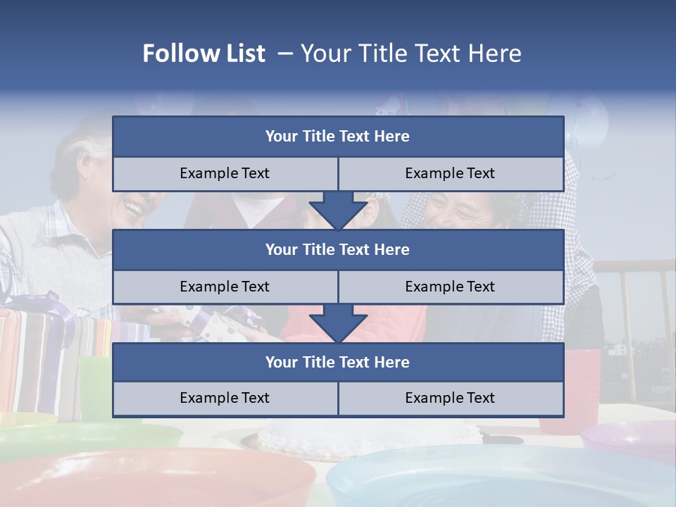 Birthday Senior Men Granddaughter PowerPoint Template