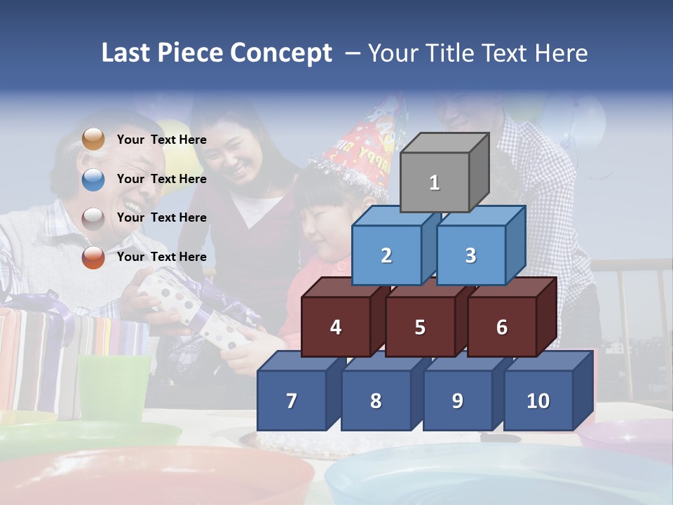 Birthday Senior Men Granddaughter PowerPoint Template