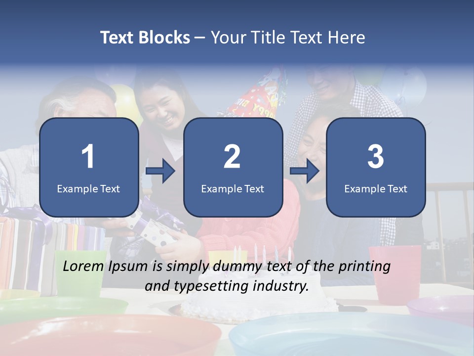 Birthday Senior Men Granddaughter PowerPoint Template