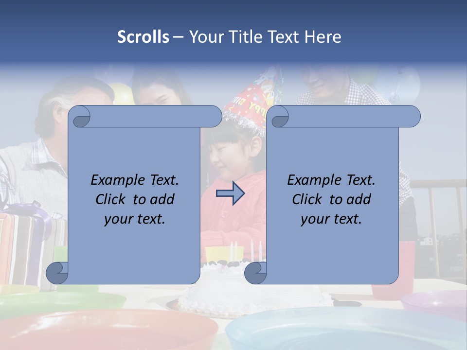 Birthday Senior Men Granddaughter PowerPoint Template