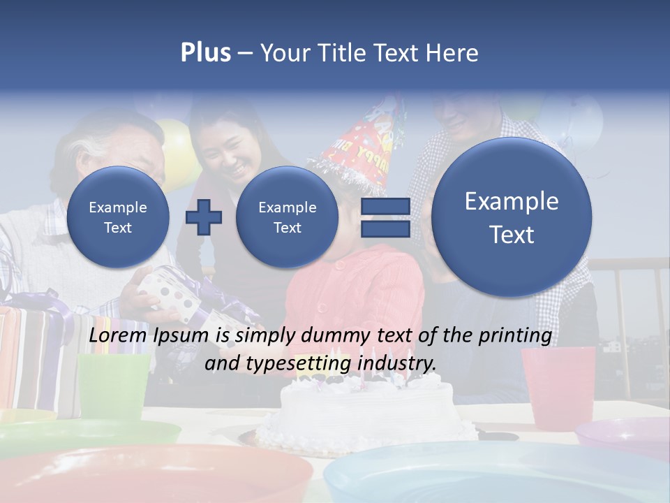 Birthday Senior Men Granddaughter PowerPoint Template