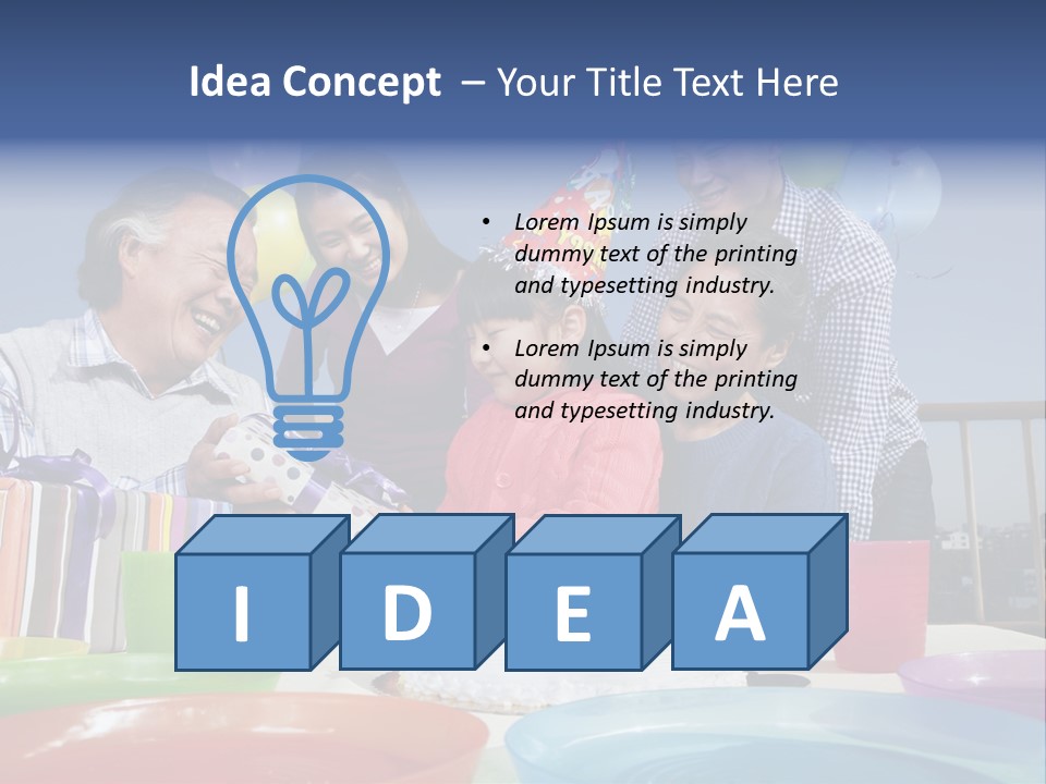 Birthday Senior Men Granddaughter PowerPoint Template