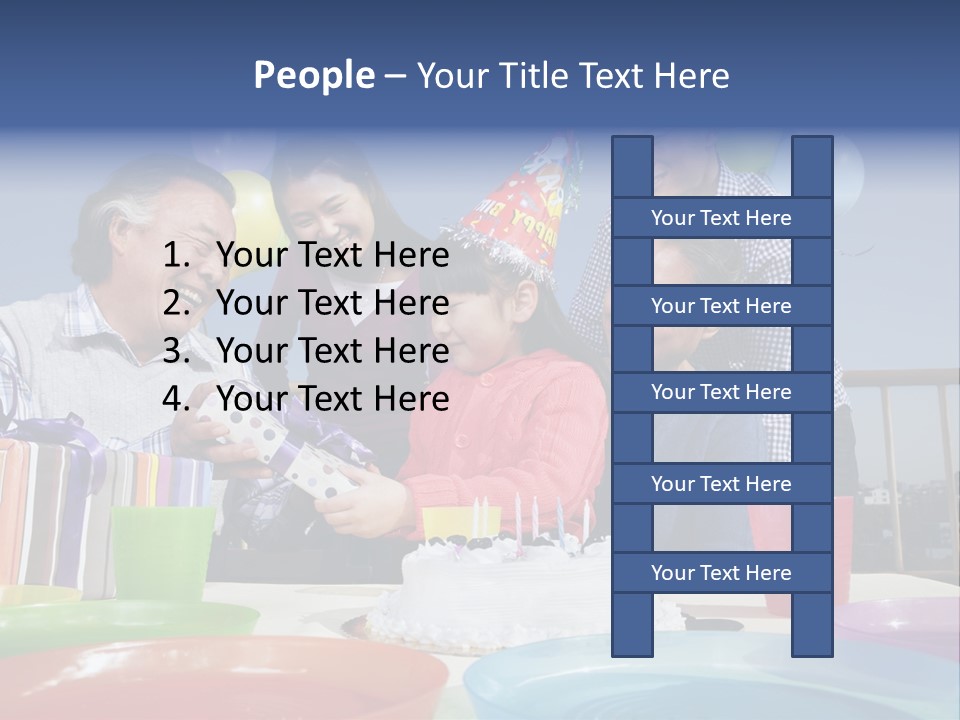 Birthday Senior Men Granddaughter PowerPoint Template