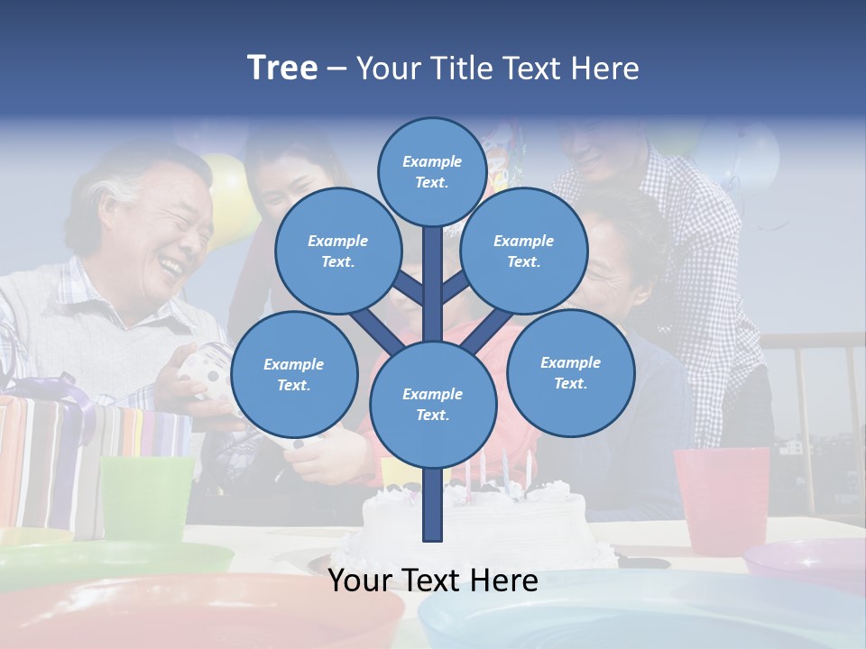 Birthday Senior Men Granddaughter PowerPoint Template