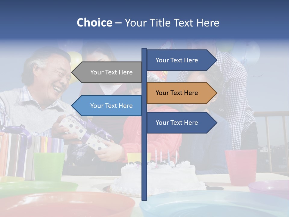 Birthday Senior Men Granddaughter PowerPoint Template