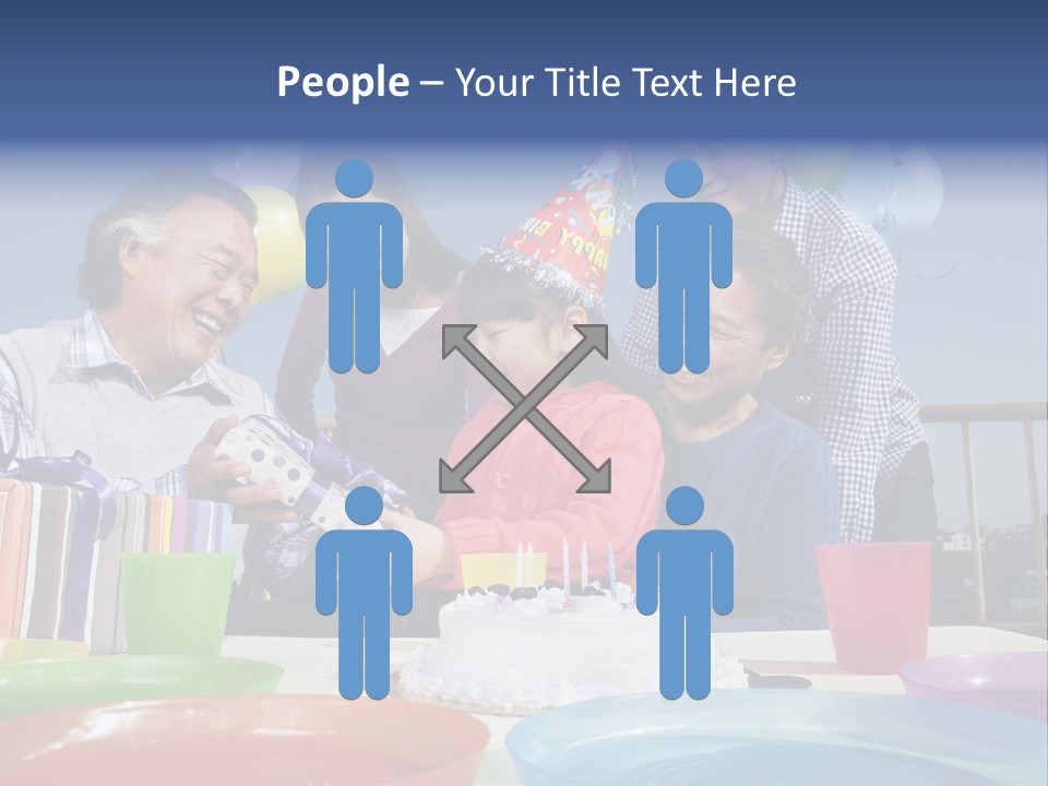 Birthday Senior Men Granddaughter PowerPoint Template