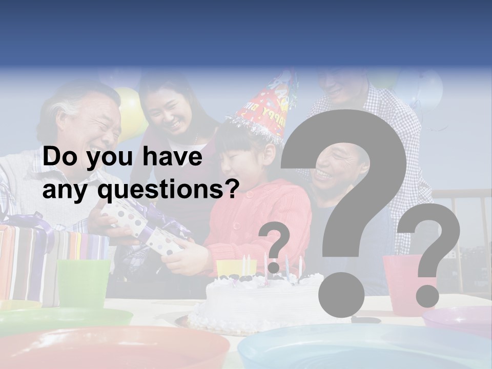 Birthday Senior Men Granddaughter PowerPoint Template