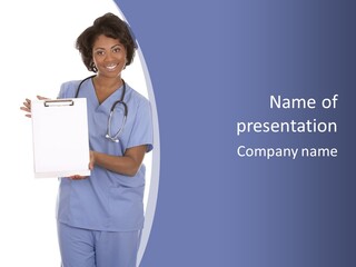 Health Confident Nurse PowerPoint Template