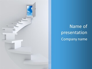 White Doorway Growth PowerPoint Template