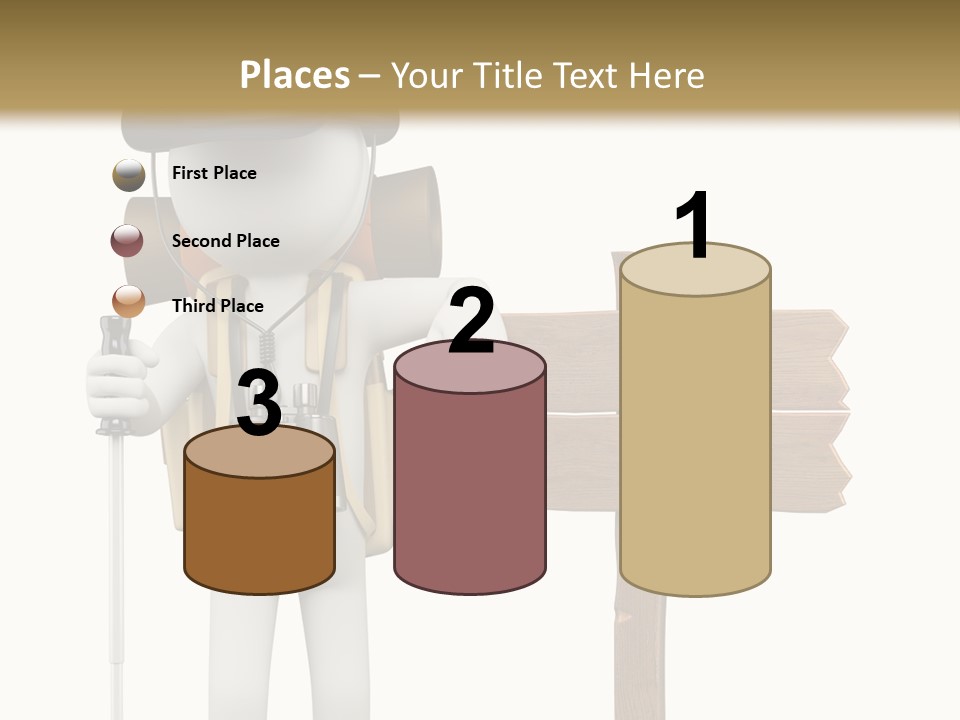 Man Hiking Human PowerPoint Template