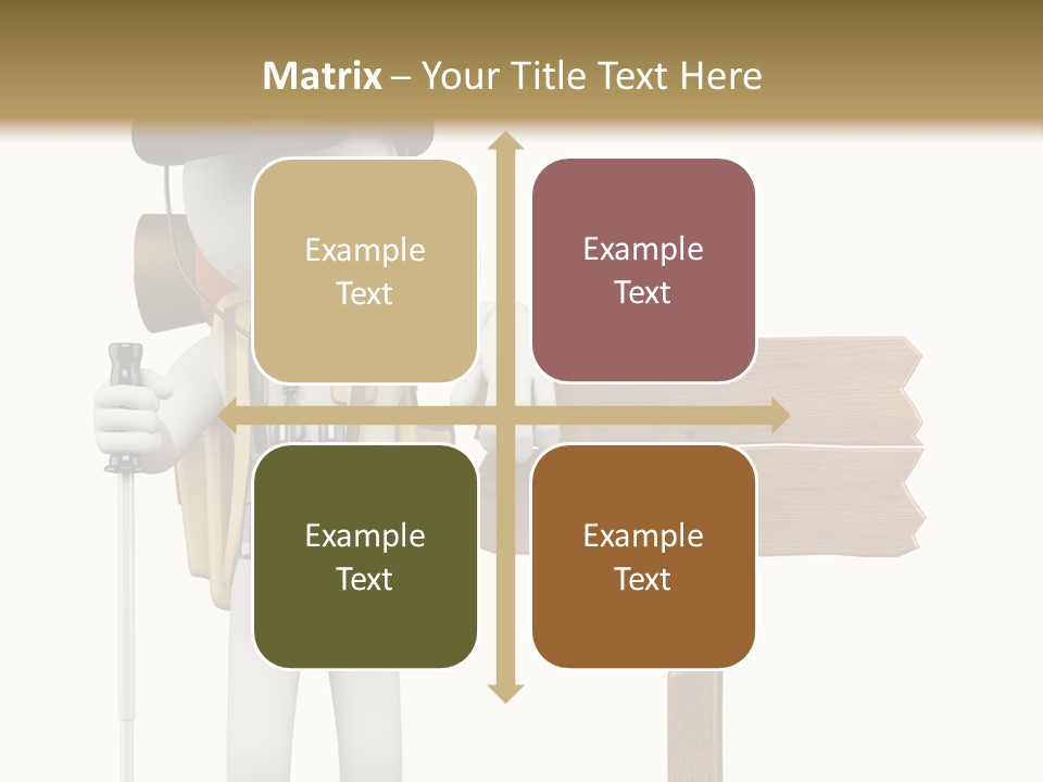 Man Hiking Human PowerPoint Template