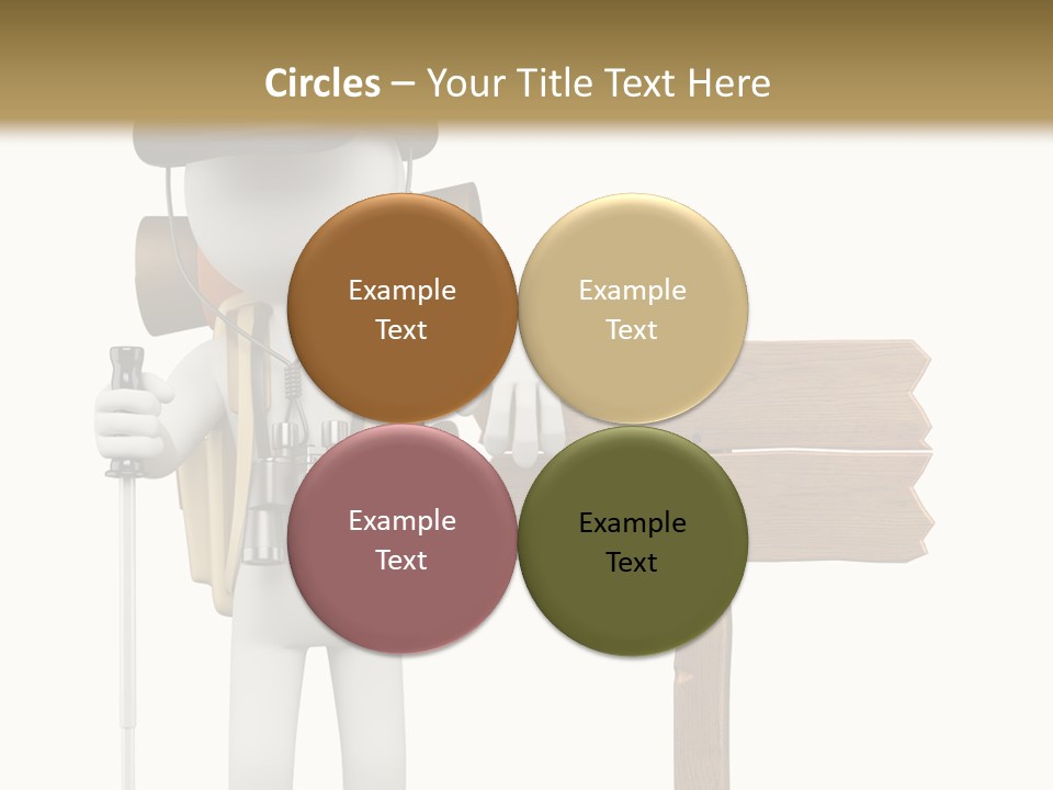 Man Hiking Human PowerPoint Template