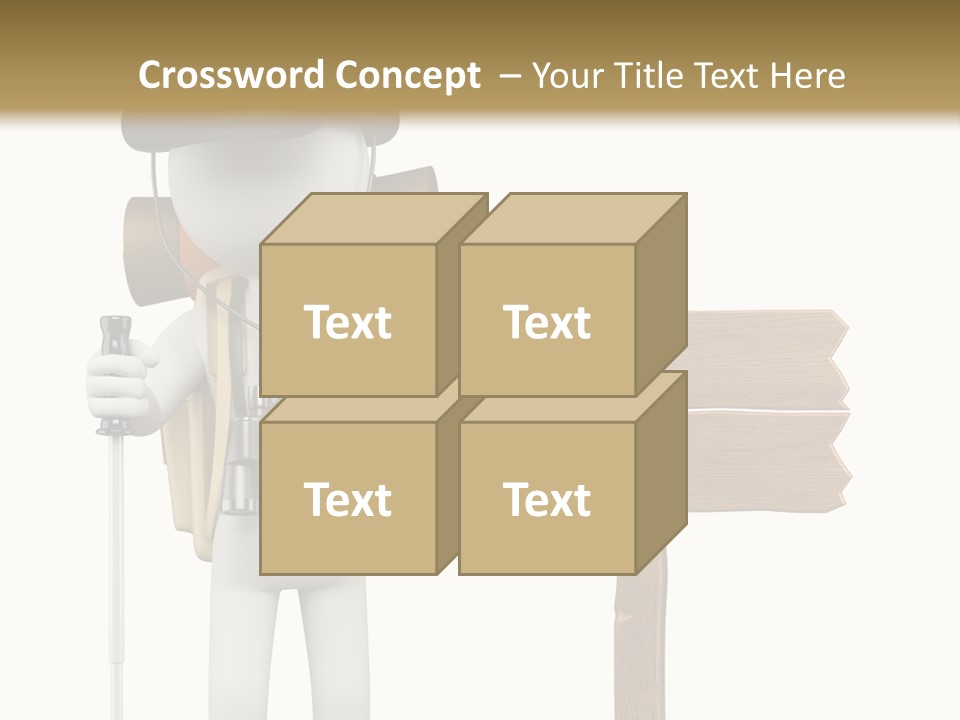 Man Hiking Human PowerPoint Template