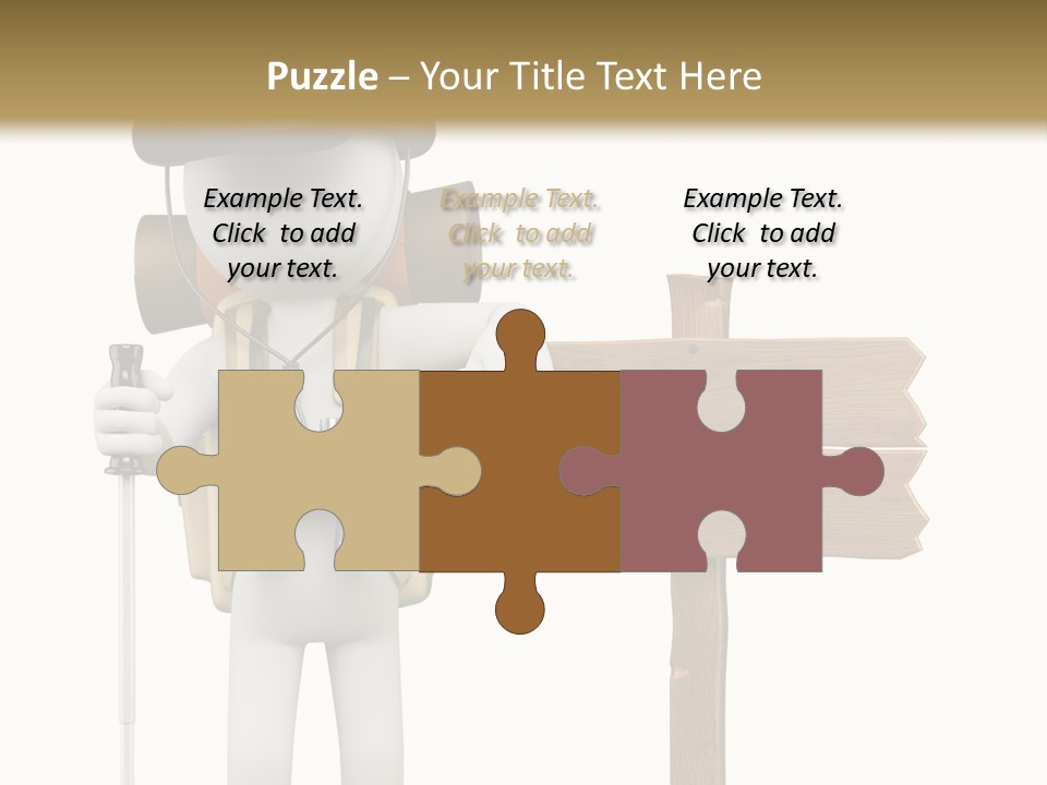 Man Hiking Human PowerPoint Template