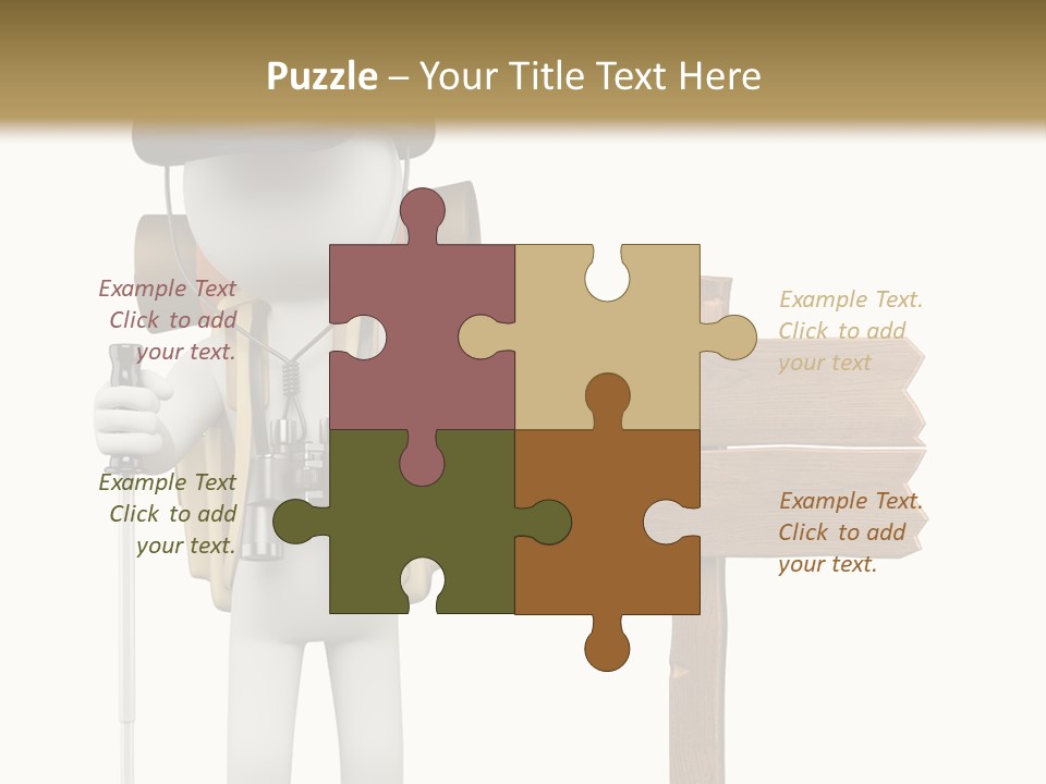 Man Hiking Human PowerPoint Template