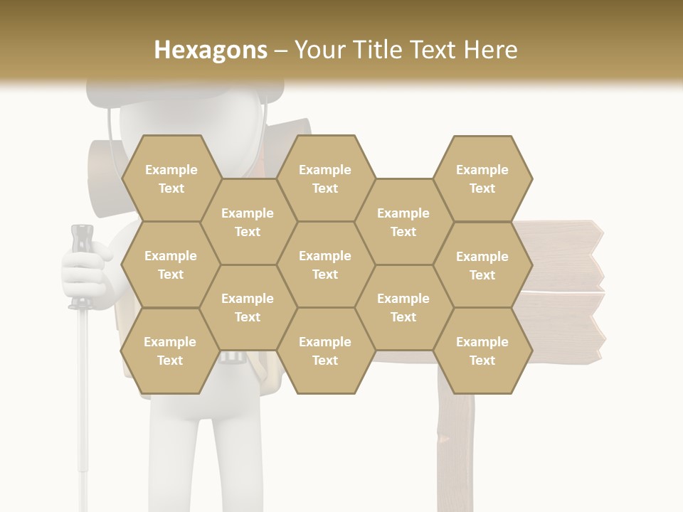 Man Hiking Human PowerPoint Template