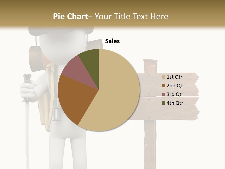 Man Hiking Human PowerPoint Template