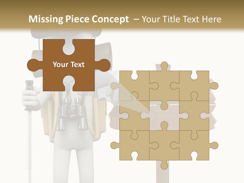 Man Hiking Human PowerPoint Template