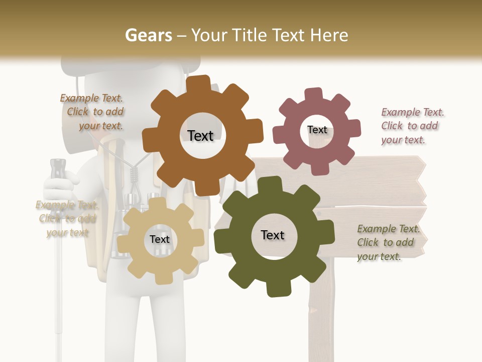 Man Hiking Human PowerPoint Template