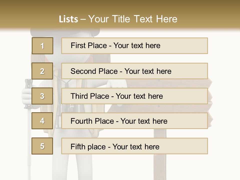 Man Hiking Human PowerPoint Template