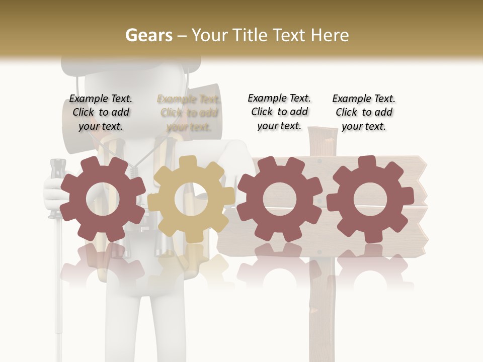 Man Hiking Human PowerPoint Template