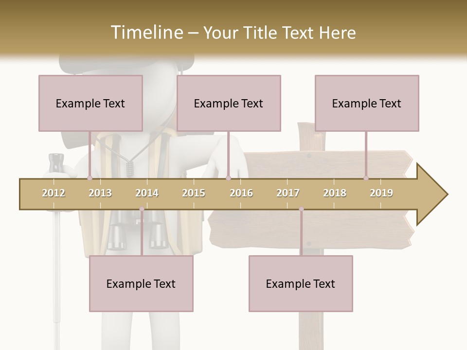 Man Hiking Human PowerPoint Template