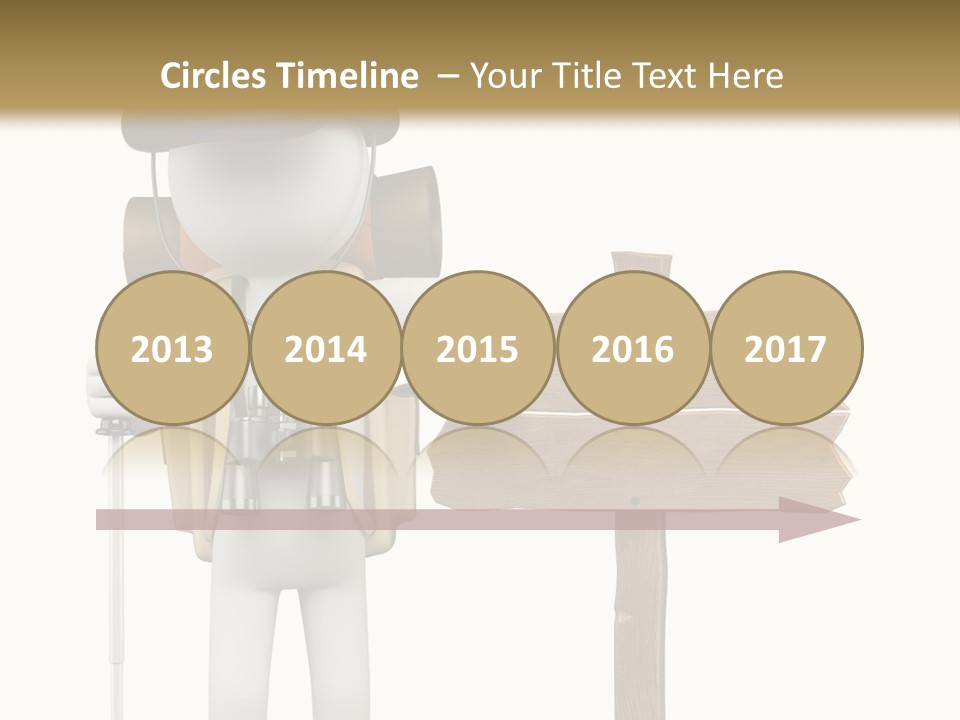 Man Hiking Human PowerPoint Template