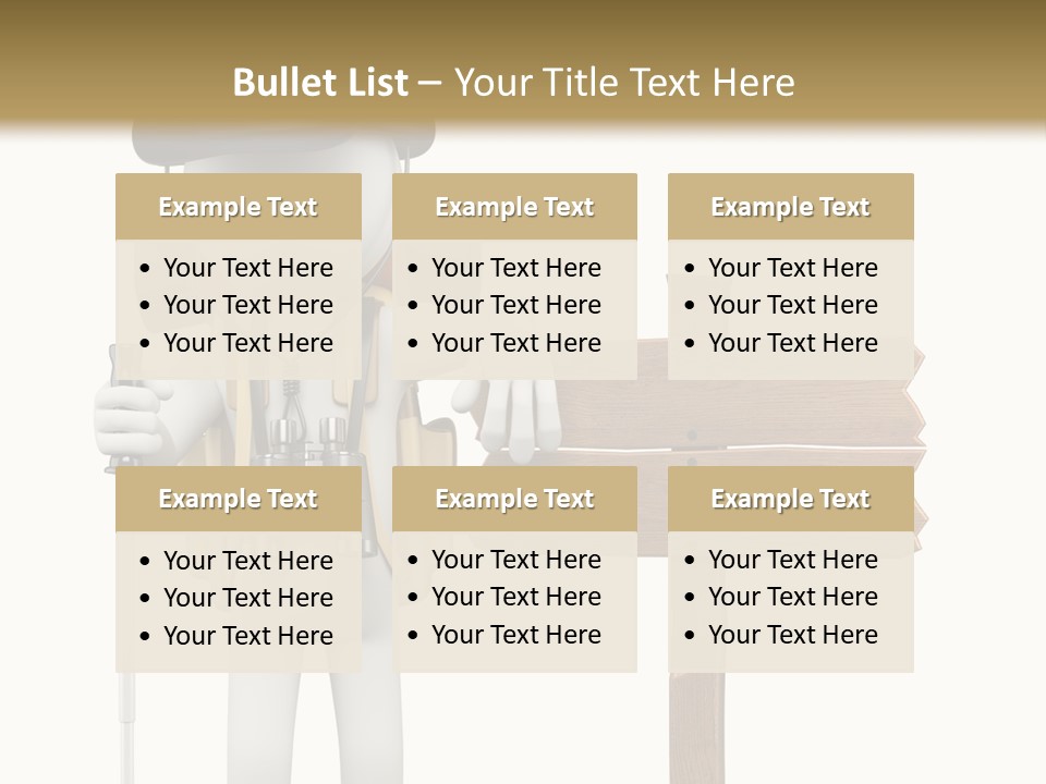 Man Hiking Human PowerPoint Template