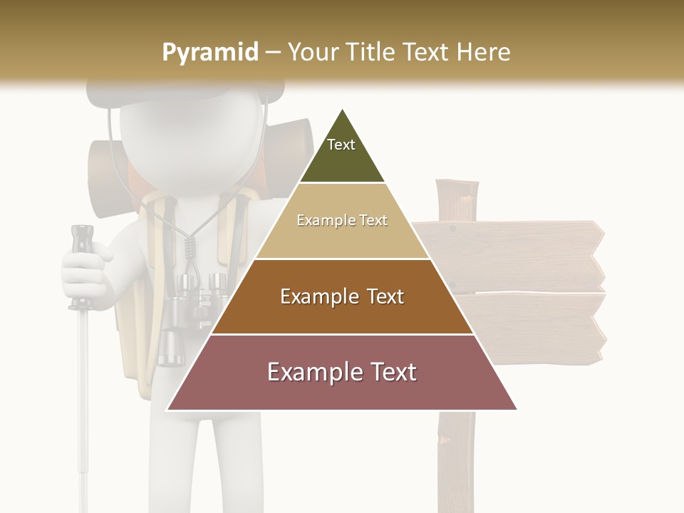 Man Hiking Human PowerPoint Template