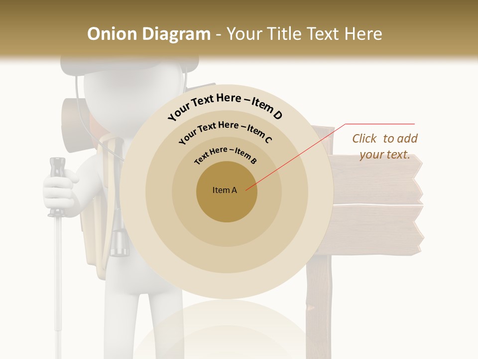 Man Hiking Human PowerPoint Template