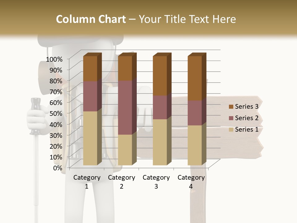 Man Hiking Human PowerPoint Template