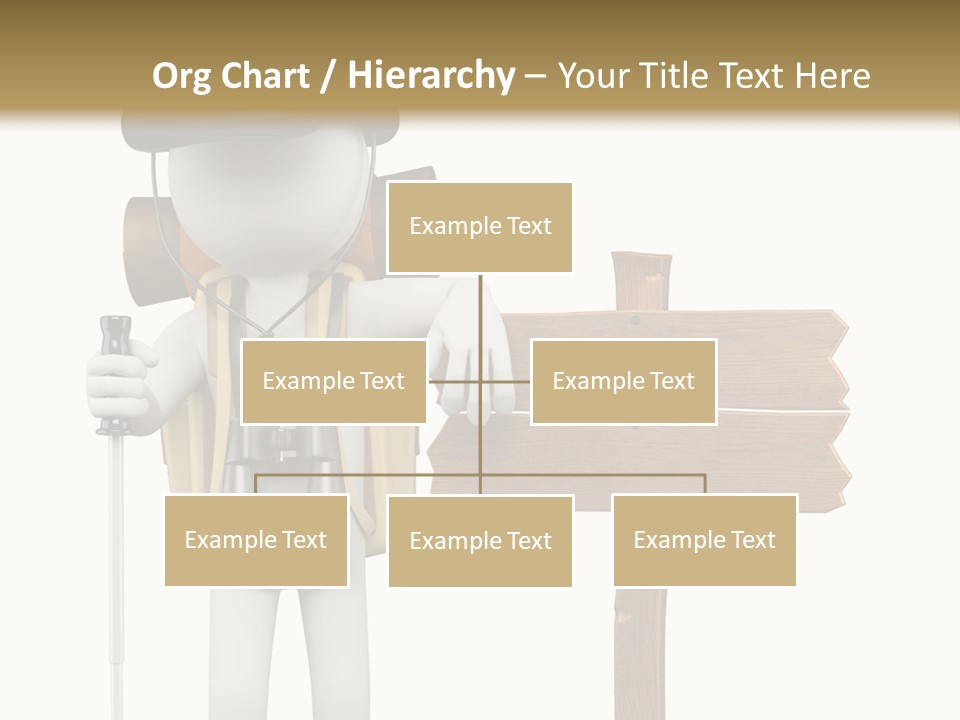 Man Hiking Human PowerPoint Template