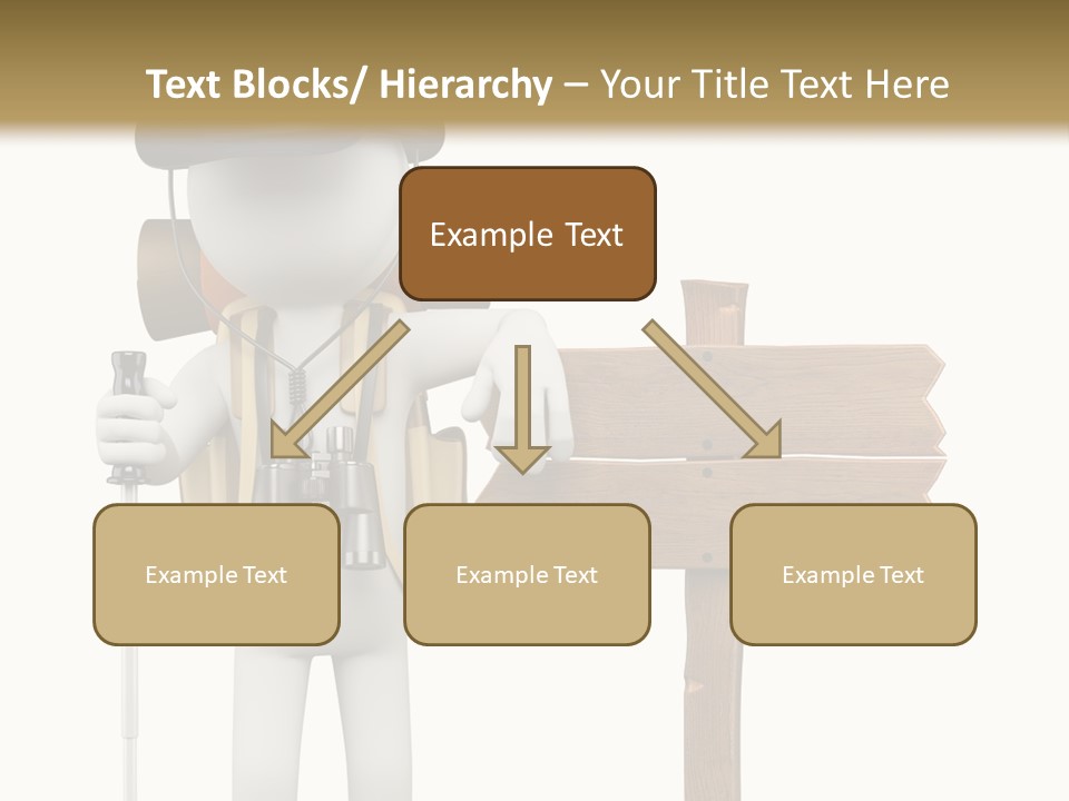 Man Hiking Human PowerPoint Template