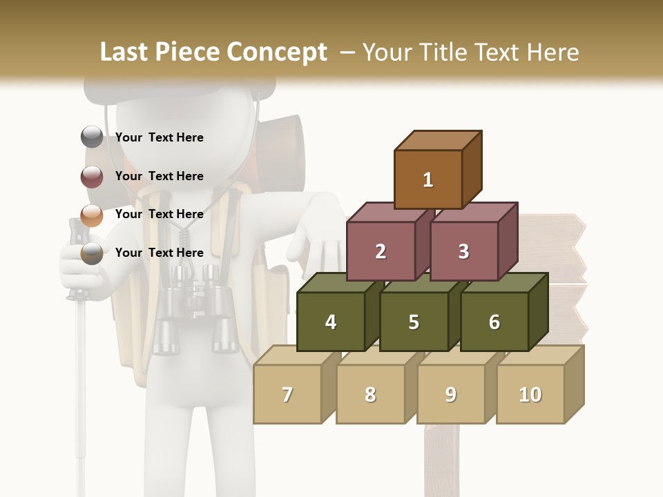 Man Hiking Human PowerPoint Template