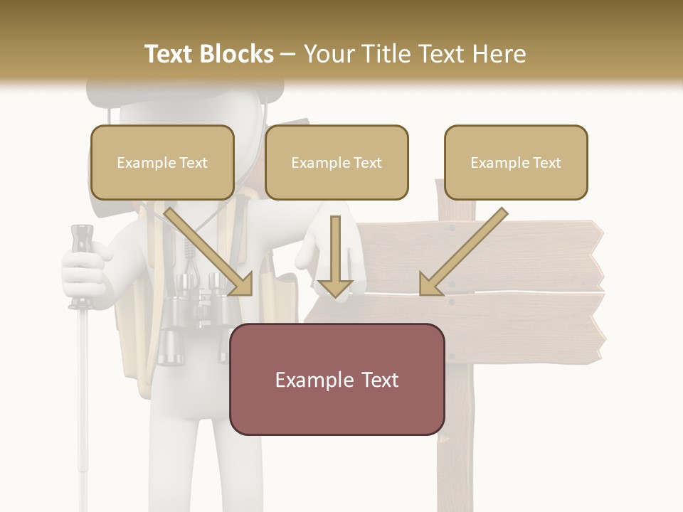Man Hiking Human PowerPoint Template
