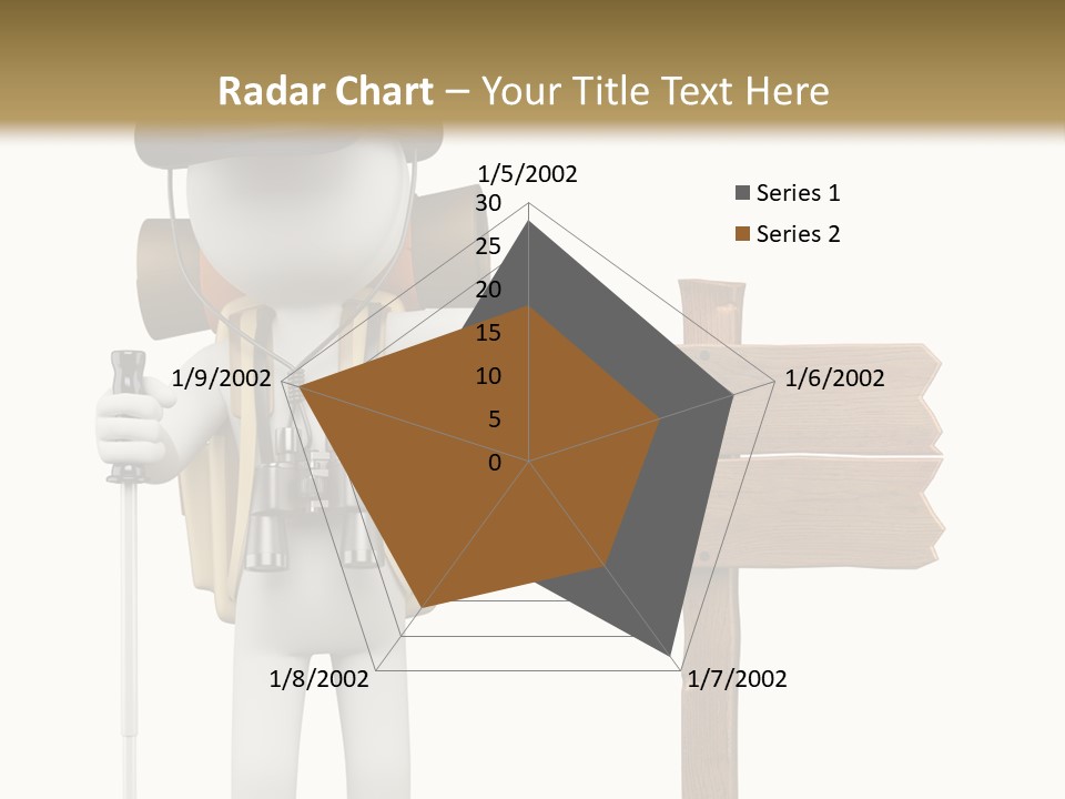 Man Hiking Human PowerPoint Template