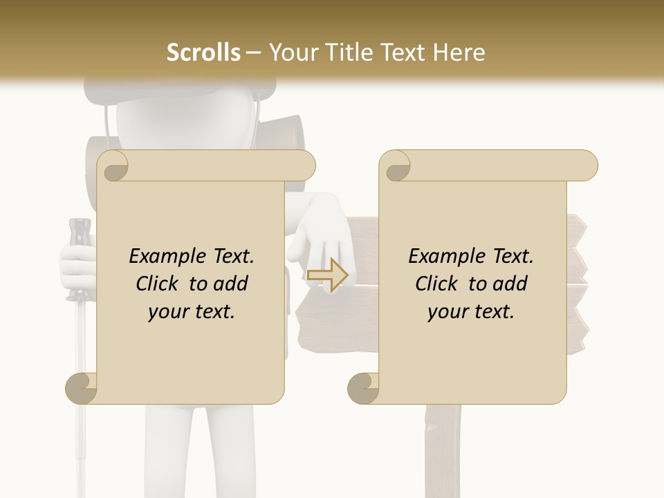 Man Hiking Human PowerPoint Template