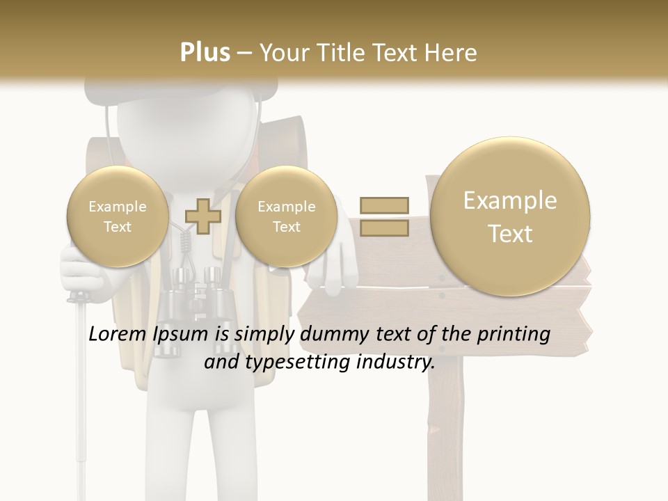 Man Hiking Human PowerPoint Template
