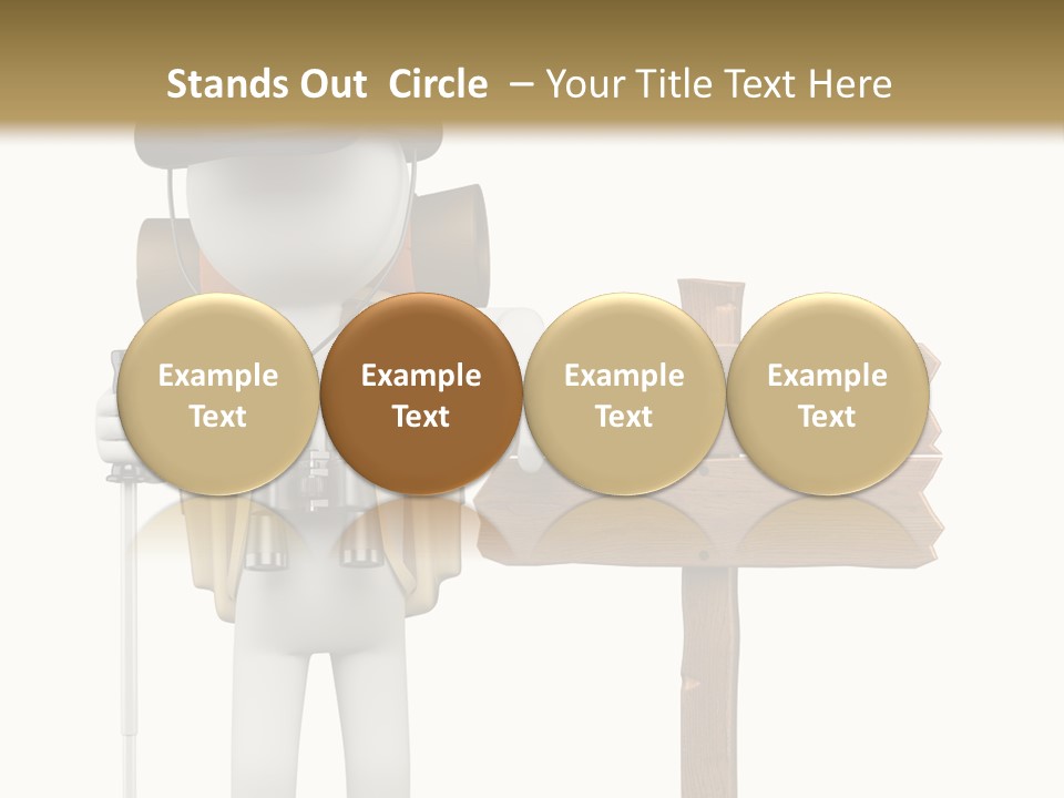 Man Hiking Human PowerPoint Template