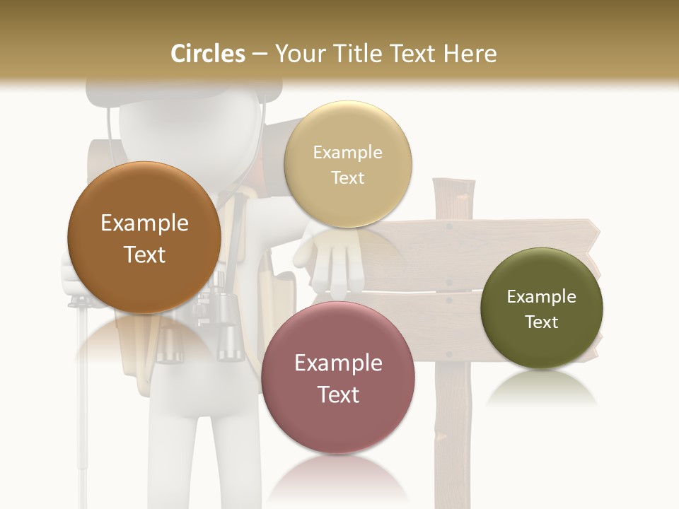 Man Hiking Human PowerPoint Template