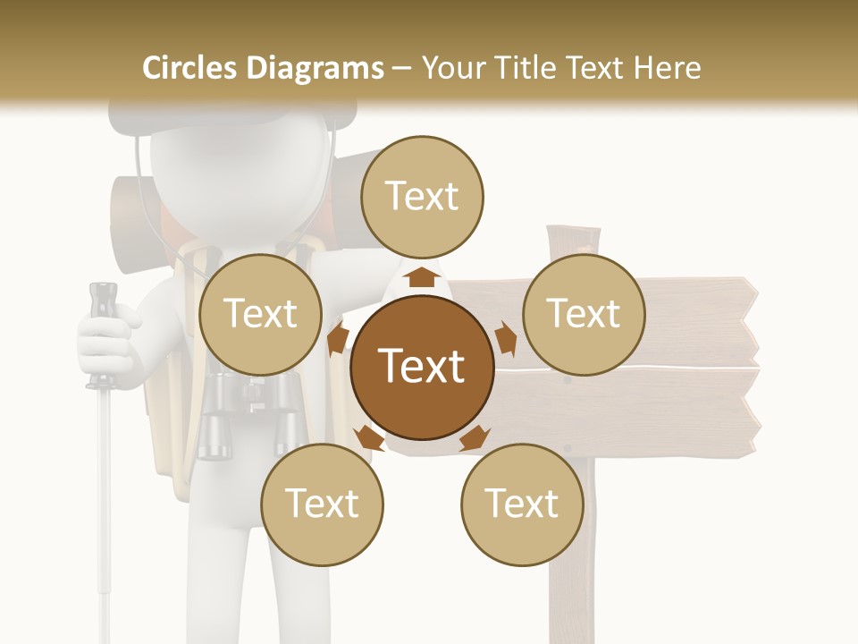 Man Hiking Human PowerPoint Template