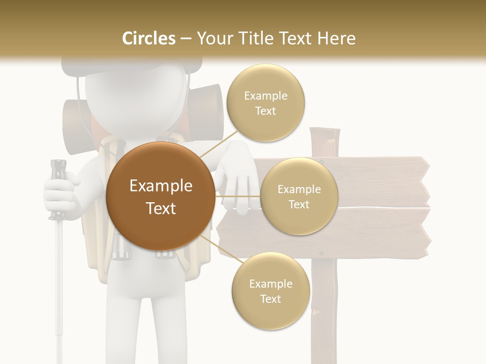 Man Hiking Human PowerPoint Template
