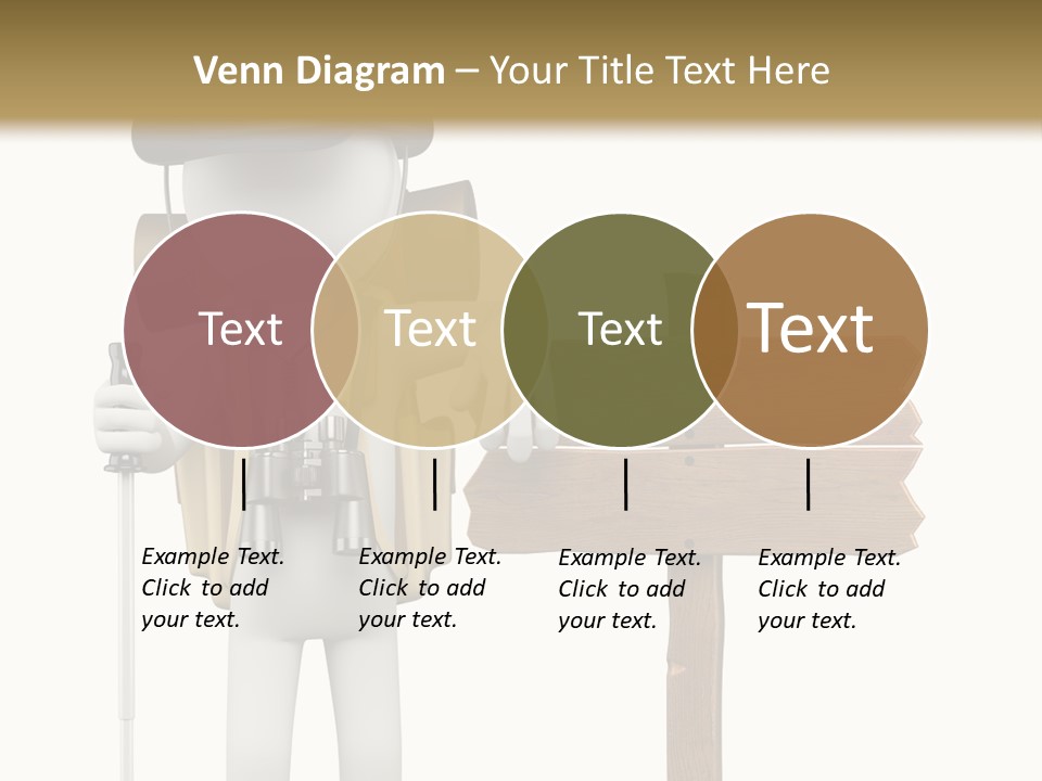 Man Hiking Human PowerPoint Template