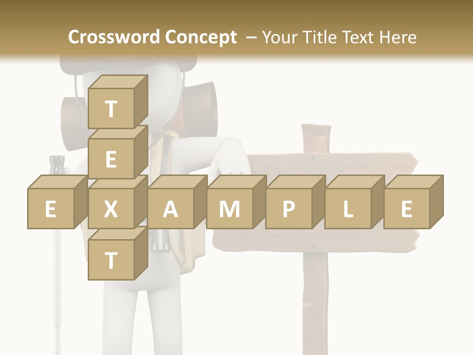 Man Hiking Human PowerPoint Template